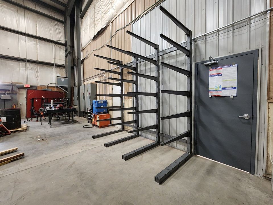 Heavy duty warehouse storage cantilever pipe rack for steel