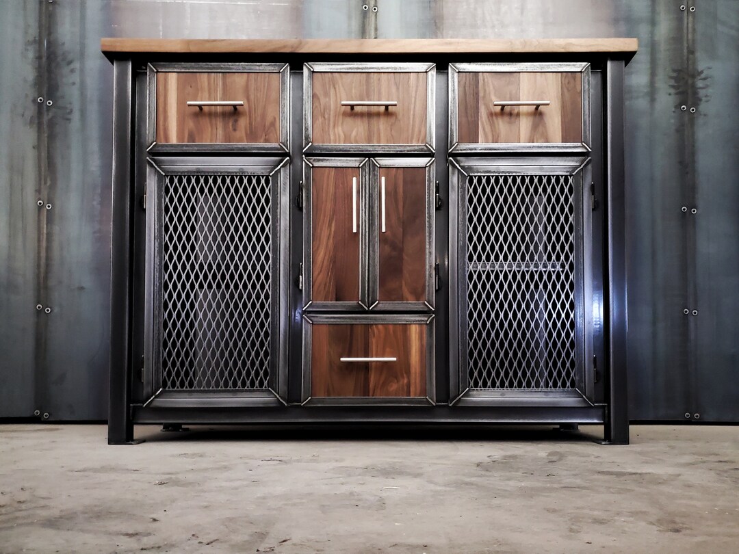 Modern Industrial Console Table, Bar and Media Console Etsy