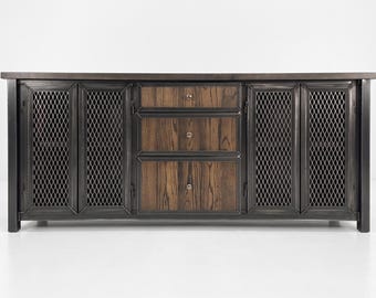 Large Modern Industrial Bar Cabinet