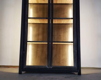 Modern curio cabinet, Industrial hutch, display case