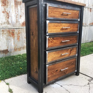 Custom Industrial Dresser, Chest of Drawers, Wardrobe, Armoire image 2