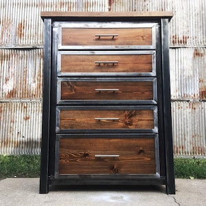 Custom Industrial Dresser, Chest of Drawers, Wardrobe, Armoire image 1
