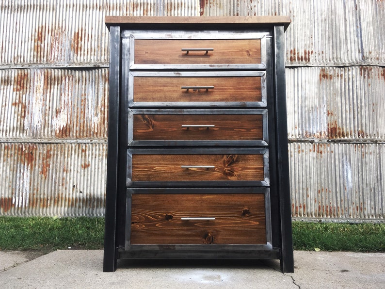 Custom Industrial Dresser, Chest of Drawers, Wardrobe, Armoire image 1