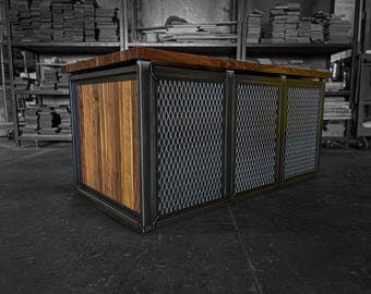 Modern Industrial Sit / Stand Desk Enclosure