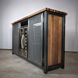 Modern Industrial Liquor Cabinet, Bar cabinet, Wine bar