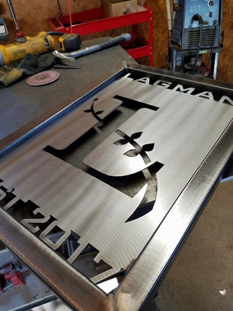 Custom Laser Cutting Metal Sign Metal Wall Art Etsy