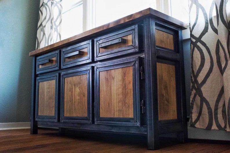 Custom Buffet, Industrial Credenza, Vintage Dresser, Modern Cabinet 