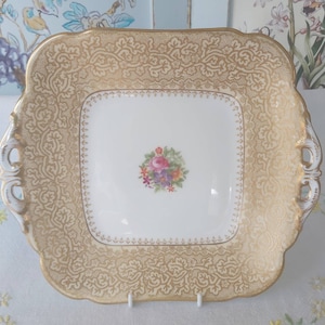 An Antique Cake or Sandwich Plate by George Jones c1900