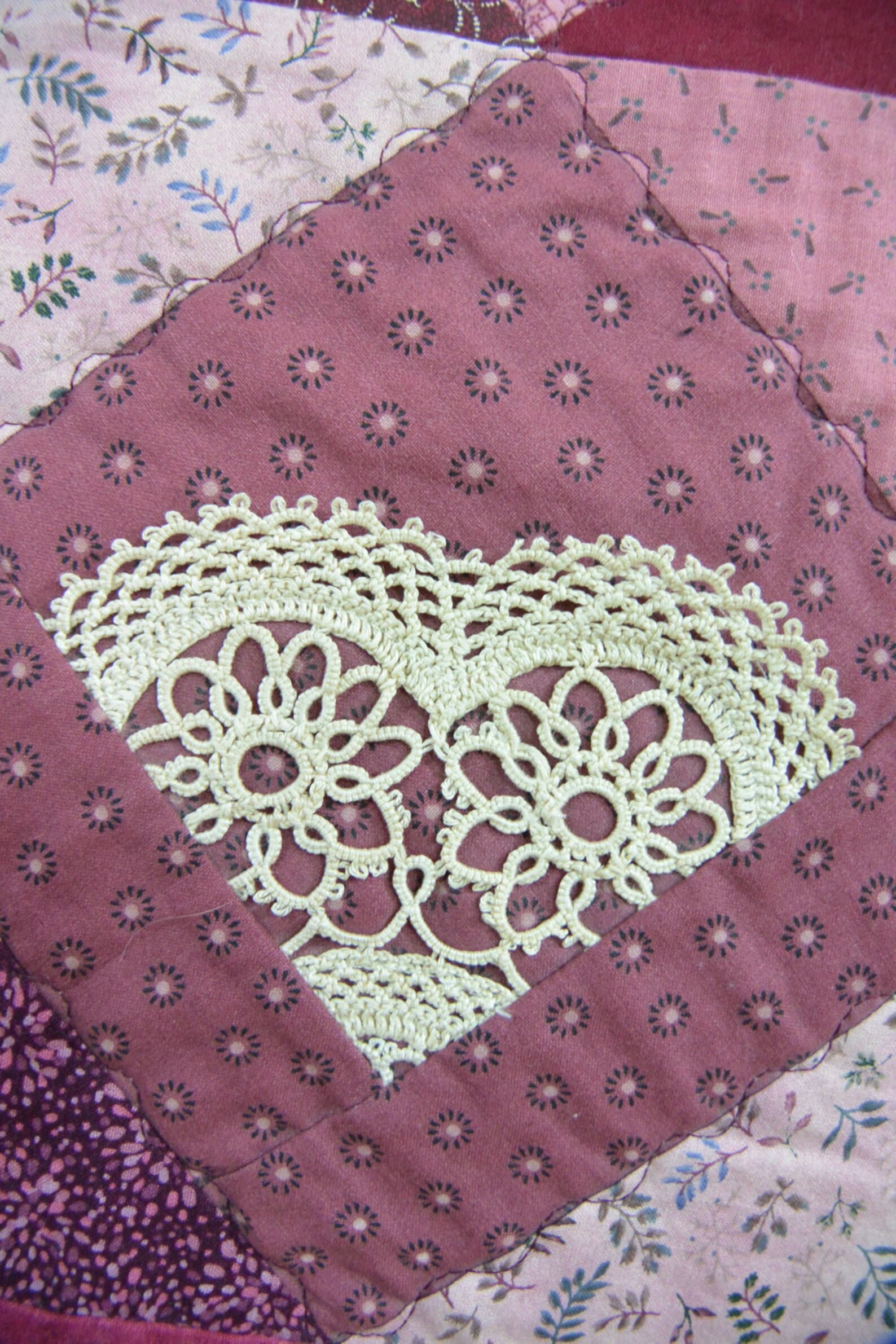 Lacey Hearts Quilt Etsy