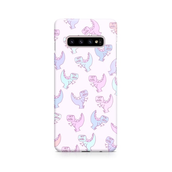 Fun Dinosaur Pattern (Black Background) Samsung S10 Case Fun Dinosaur Pattern (Black Background) Samsung S10 Case