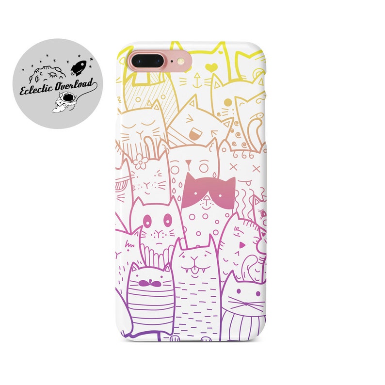 Cat World - Cat faces on pink Background Samsung S10 Case