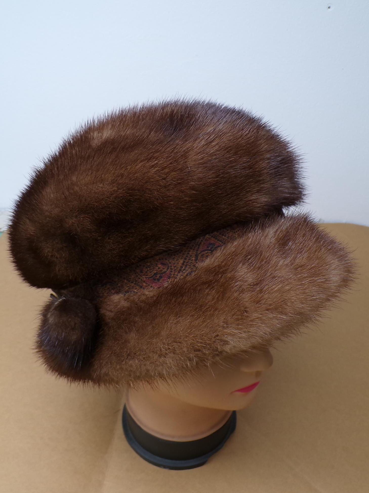 Vintage Adelaide‎ Huhn Grosse Pointe Real Mink Fur Beret Hat  display picture 1