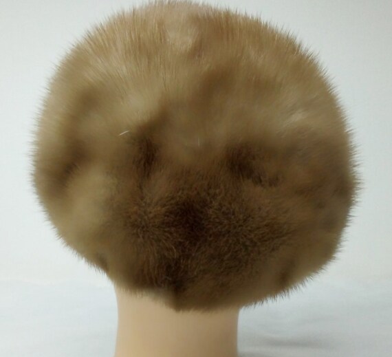 Handmade Brown Mink Fur Beret - Women display picture 2