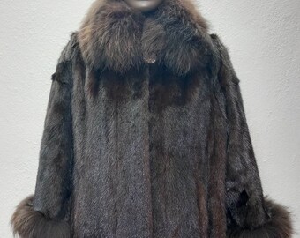 Luxury  Brown Poncho,Brown Mink  Poncho,Women Fur Bolero,Mink Fur Bolero,Elegant Brown Bolero,Brown Fur Cape. Women Brown Fur Cape