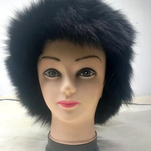 Black Fox Fur Hat, Classy Black Fox Hat, Natural Fox Fur Hat, Women Fur Hat, Black Fox Hat, Fox Fur Hat,Fox Fur Cap, Women Fur Cap