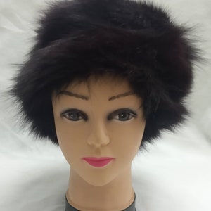 Classy Fox Hat, Luxury Fox Fur Hat, Natural Fox Fur Beret, Fox Fur Beret, Elegant Fox Fur Beret,Vintage Fox Fur Beret