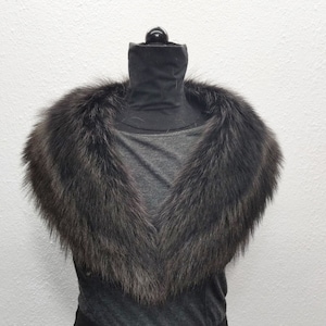 Classy Raccoon Collar,Raccoon Fur Lapel, Luxury Raccoon Neck Warmer, Racoon Fur Neck,Natural Fur Collar,Detachable Collar, Detachable Lapel