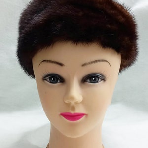 Brown Mink Skin Fur HaT, Classy Mink Fur Hat, Brown Mink Fur Cap, Elegant Brown Mink Fur Hat, Luxury Mink Fur Hat