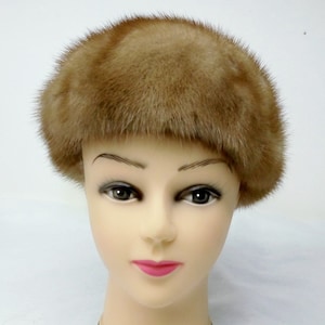 Classy Brown  Women Beret,Brown Fur Beret,Brown Mink Fur Beret,Women Fur Beret,Women Mink Hat,Brown Mink Hat
