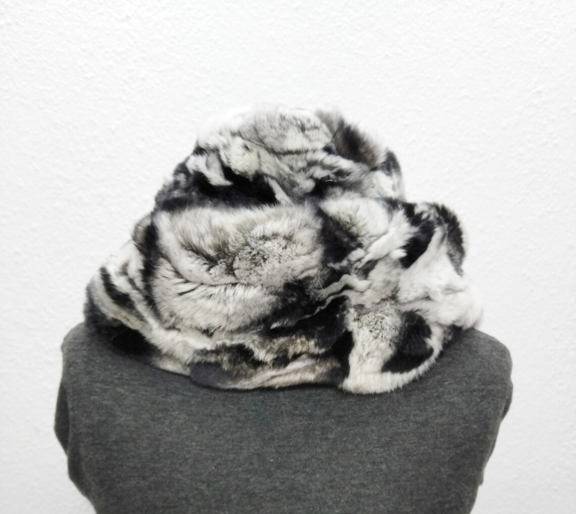 Cowl Pelz Schal Frauen Cowl Schal Doppel Gesicht Cowl Schal | Etsy