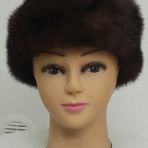 Elegant Brown Mink Fur Hat, Classy Brown Mink Hat, Brown Mink Fur Hat, Luxury Mink Fur Hat, Nartural Mink Fur Hat