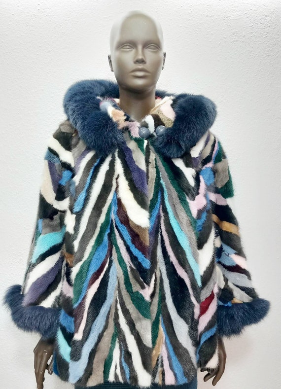 Mink poncho hotsell with a hood