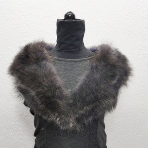 Stijlvolle wasbeer kraag, vos revers, luxe wasbeer nek warmer, wasbeer bont nek, natuurlijke bont kraag, afneembare kraag, afneembare revers,