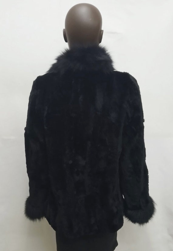 Black chinchilla coat discount