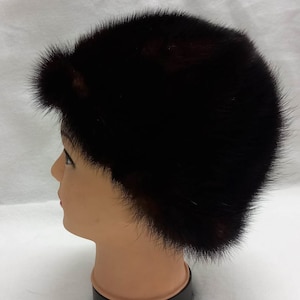 Brown Mink Fur Hat, Brown Fur Hat, Mink Fur Hat, Brown Mink Hat, Mink Fur Hat, Brown Mink Hat, Mink Fur Hat,