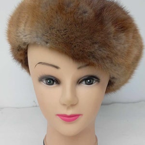 Brown Mink Fur Beret,Classy Mink Fur Beret,Mink Fur Beret, Classy Mink Fur Beret,Brown Mink Fur Beret