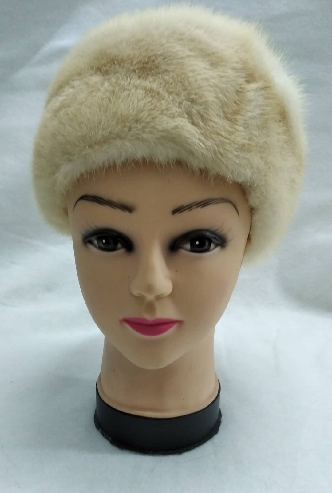 White Mink Fur Hat, Classy White Mink Hat,white Mink Fur Hat, Luxury