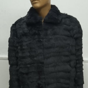 Men&#39;s Gray Rex Chinchilla Jacket,Rex Chinchilla Fur Jacket, Gray Rex Chinchilla Fur Bomber,Rex Chinchilla Fur Coat