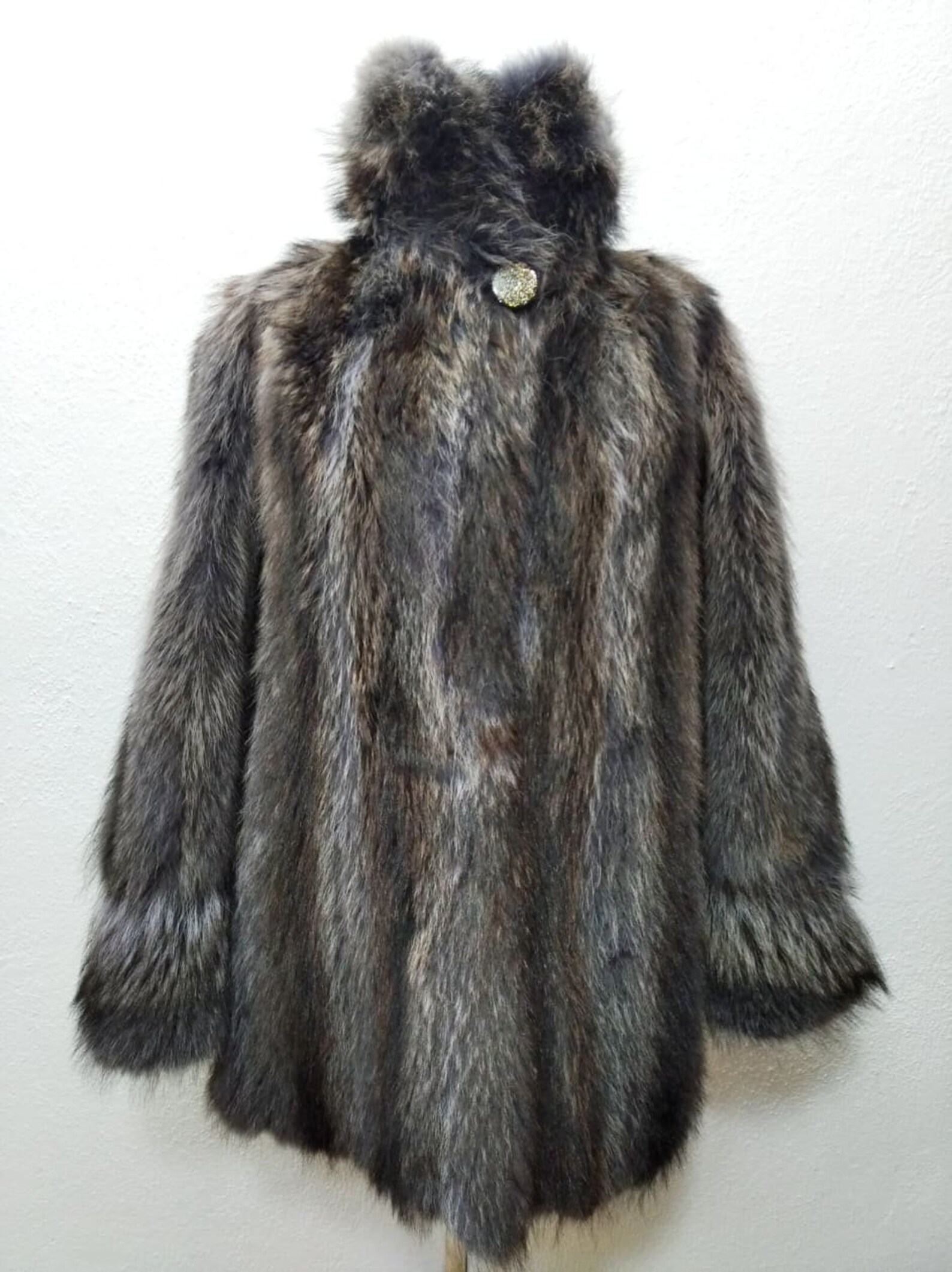 Skin Raccoon Jacket, Luxury Raccoon Jacket, Elegant Skin Jacket