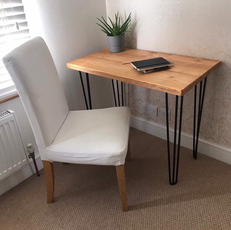 Handmade bespoke scaffold board desk with a choice of metal Etsy