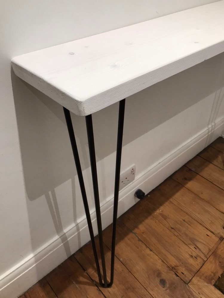Narrow Console Table With Hairpin Legs in a Choice of Colours Etsy UK