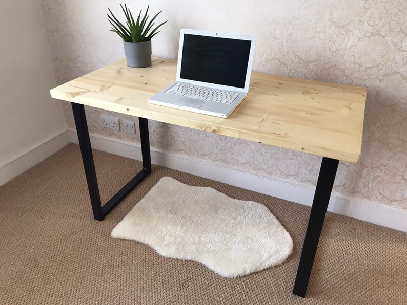 Handmade bespoke scaffold board desk with a choice of metal Etsy