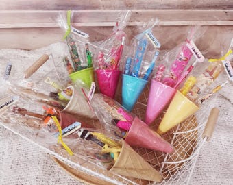 Small filled candy cone, gift for university, work, starting school, sibling gift, first day of school, ice cream cone