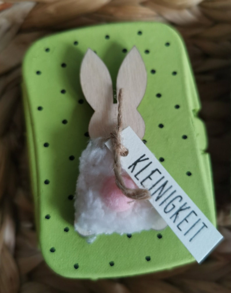 Wachtelei Mini 6 Eier Karton-Geschenk-Ostern-Mitbringsel-Happy Easter-Geburtstag-Geldgeschenk-Gutschein Verpackung-Kleinigkeit-Gastgeschenk Grün