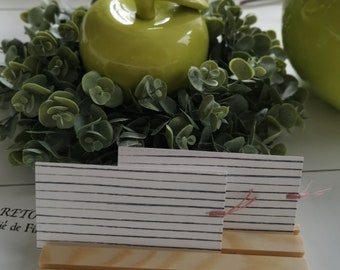 card stand photo strip card holder wood type strip
