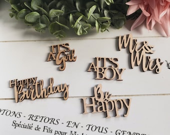 Wooden lettering, laser cut, various occasions, table decoration, little thing, baby, wedding, decoration