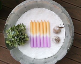 DipDye candles, souvenirs, gifts, candle, set, stick candle, DIY orange lilac