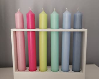 Table candle, candles, souvenirs, gifts, candle, stick candle, colors