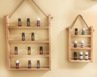 Wooden Essential oil original shelf w/ a matching mini Essential oil shelf essential oil organization essential oil rack essential oil decor