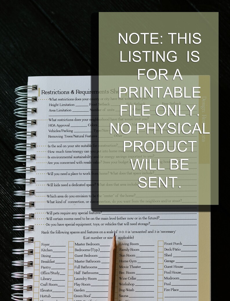 Home Addition Guide House Addition Organizer Planner Instant Download ...