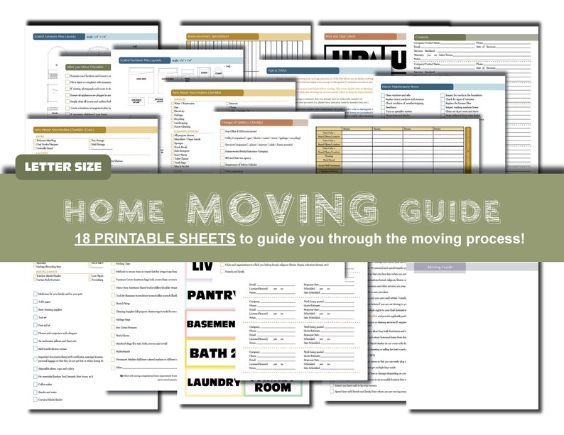 Moving Planner Moving Checklists Relocation Guide PCS - Etsy