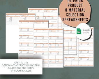 Interior Design Auswahl Renovation Budget Spreadsheets Remodel New Home Planer Organize Materialien Innenausstattung Gerät Farbwahl