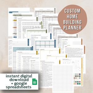 Home Building Planner - Printable Guide, organization for new home build