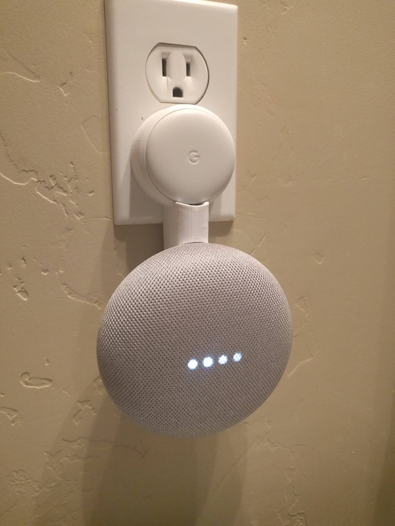 Google Home Mini Invisible Outlet Socket Wall Mount No Screws No