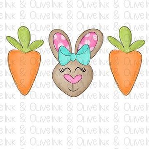 Bunny Girl Trio - White Toner Laser Print Transfer / HTV Transfer / Ready to Press Transfers
