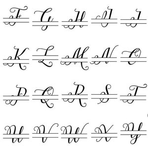Split Alphabet - White Toner Laser Print Transfer / HTV Transfer / Klaar om transfers te drukken